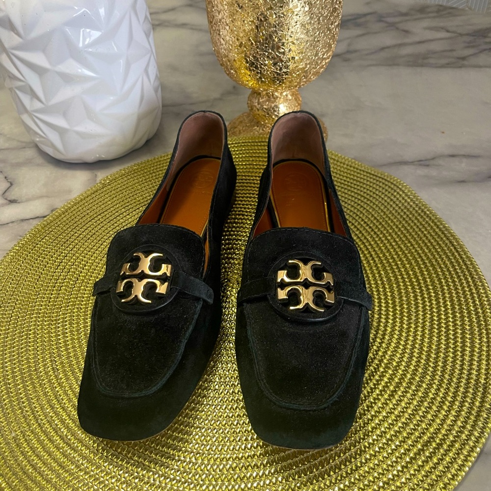 Tory Burch black suede flats